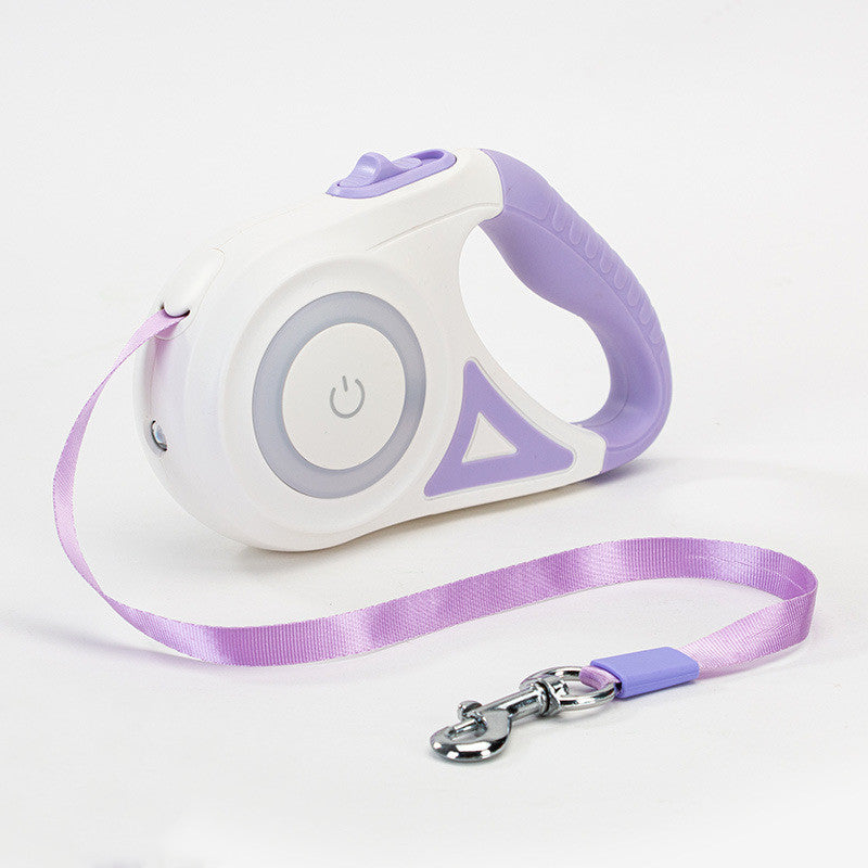 Retractable Dog Leash with LED Light - Extendable Lead for Dark Walks