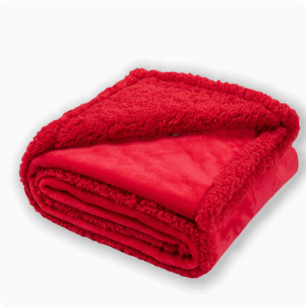 Sherpa Fleece Pet Blanket - Soft Warm Throw for Dogs and Cats