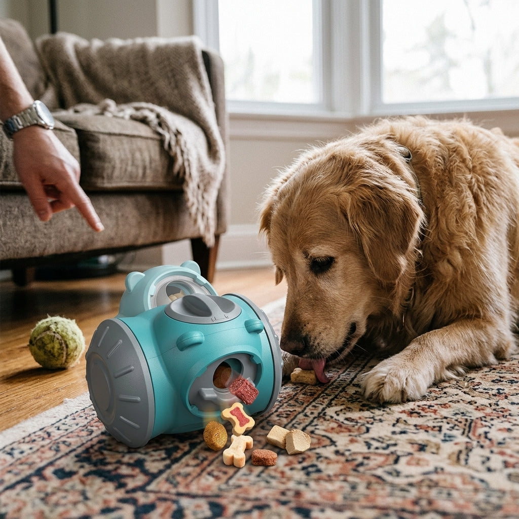 Dog IQ Tumbler Feeder Toy lifestyle