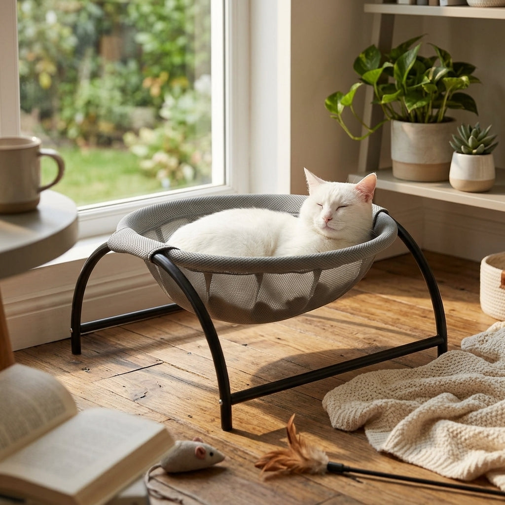 Free-Standing Cat Hammock Bed lifestyle