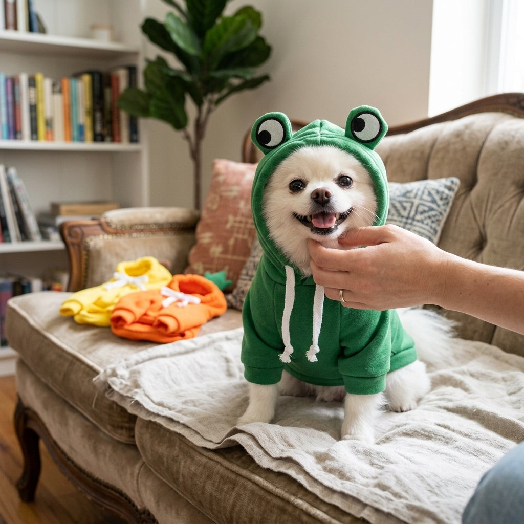 Fruit Hoodie Dog Winter Sweater lifestyle