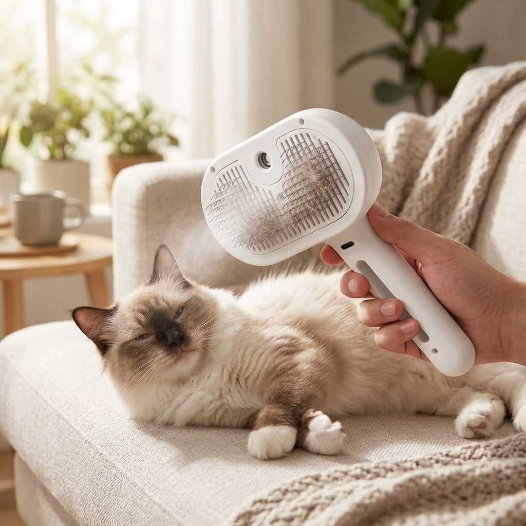 Mist Spray Pet Grooming Comb lifestyle