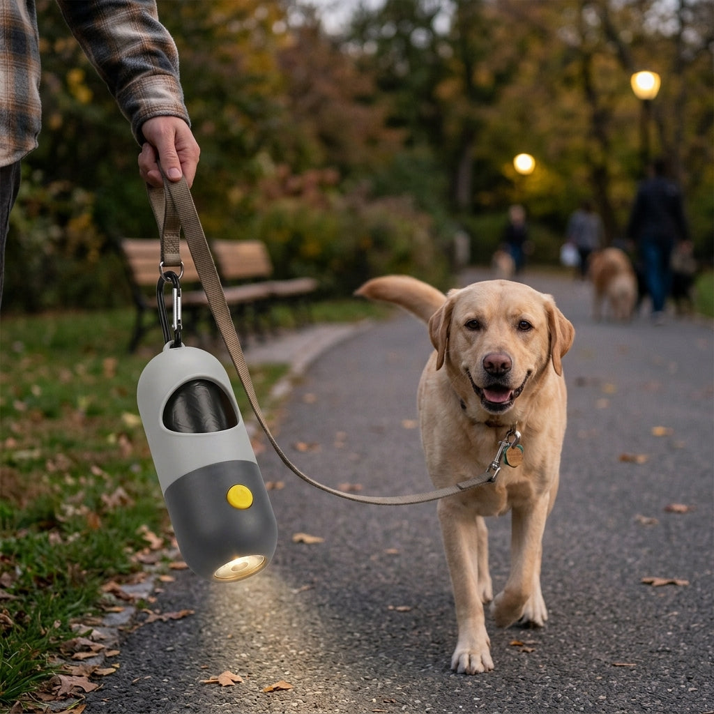 LED Pet Waste Bag Dispenser lifestyle