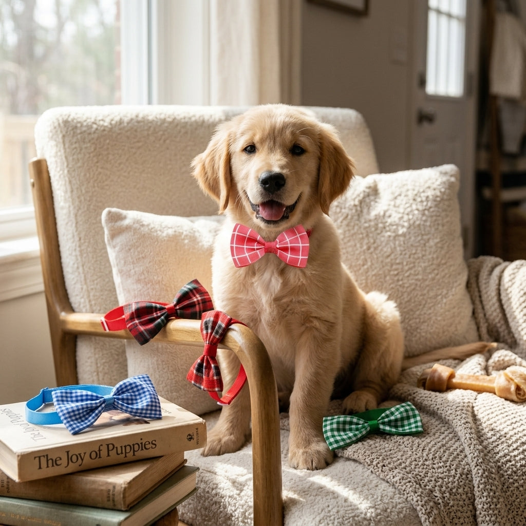 Plaid Pet Scarf Bandana Tie lifestyle