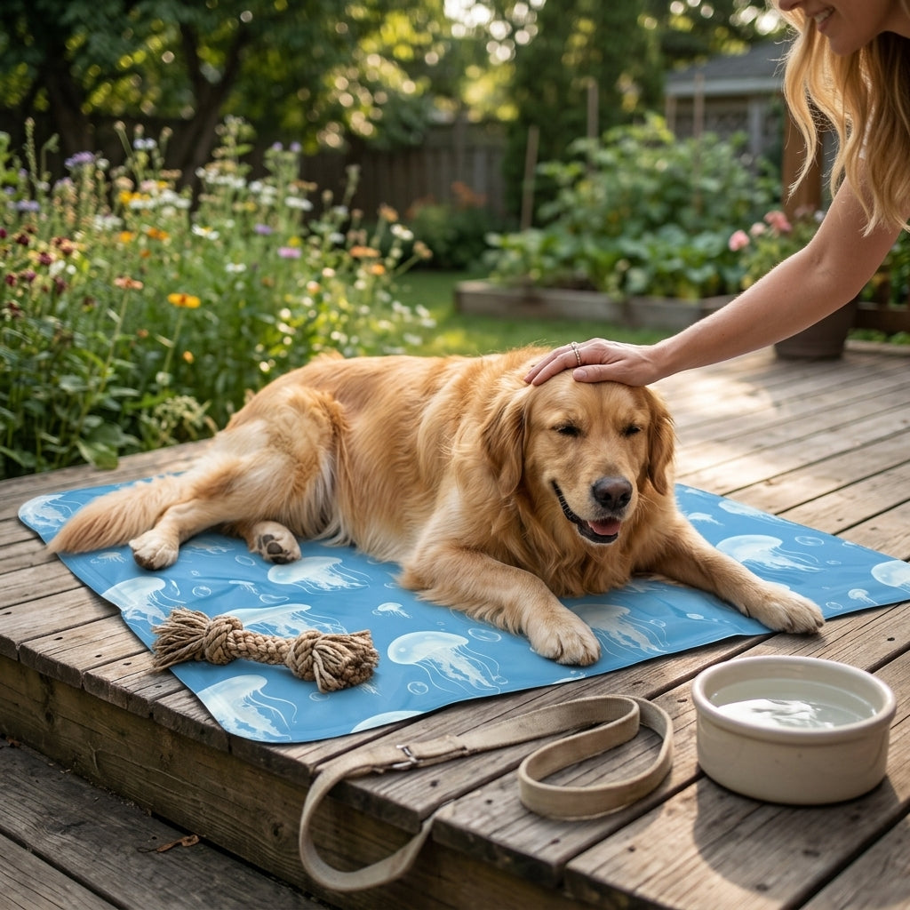 Summer Ice-Silk Pet Mat lifestyle